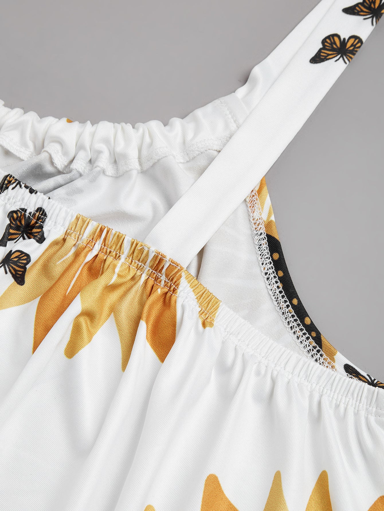 Plus Size Sleeveless Camisole Sunflower Printed Vest Elegant Wrap Women's Sexy Party Casual Loose Dresses